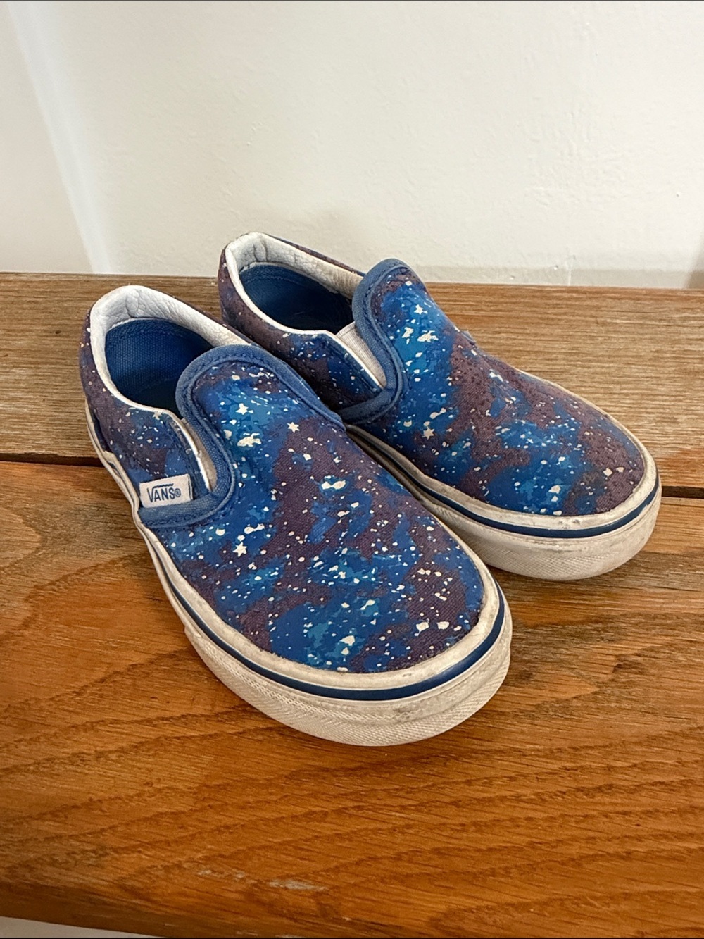 Toddler Boys Vans Kids Classic Galactic Glow Slip-On Sneakers Size 10.5